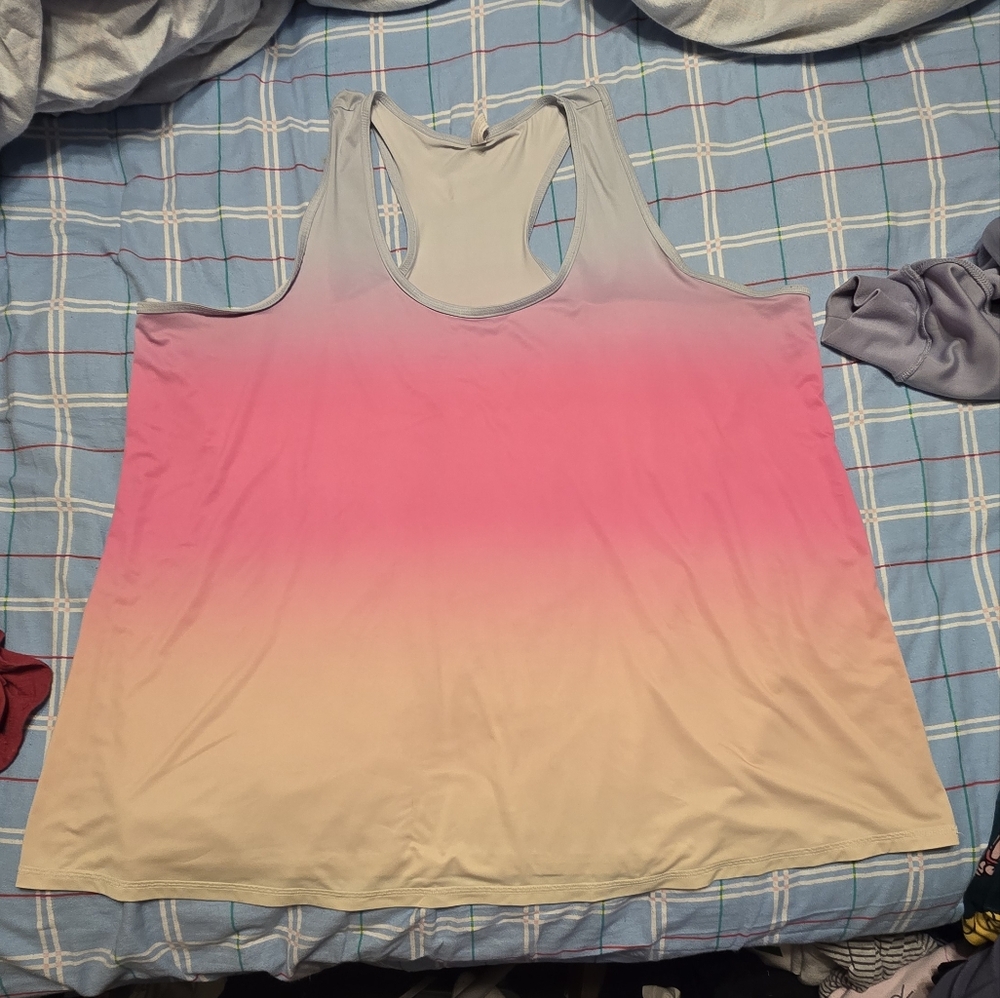 Gradient Pink and Cream Women's Tank Top